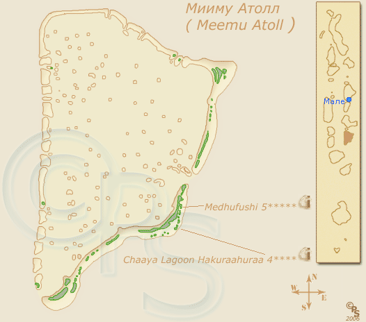 Карта Миму атолла