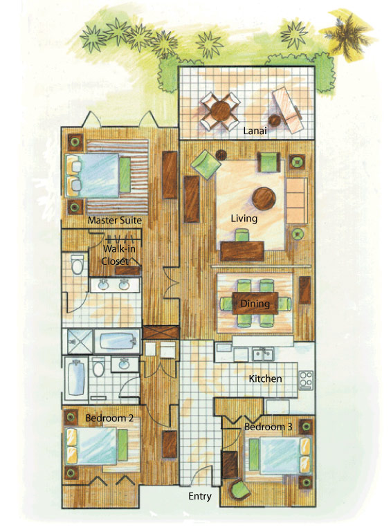 План 3-Bedroom Ocean Villa