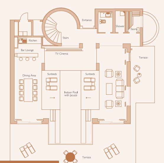 План Diamond Suite. 1 уровень