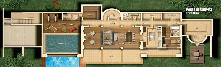 План первого этажа Paris Residence