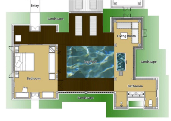 План Pavilion Pool Villa