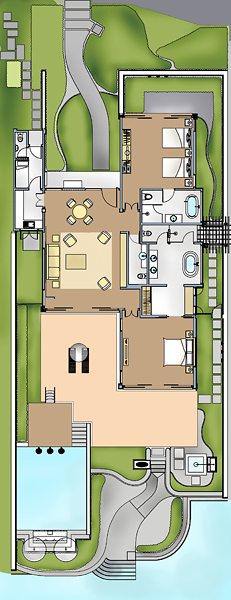 План St. Regis Lagoon Villa 2 Bedroom