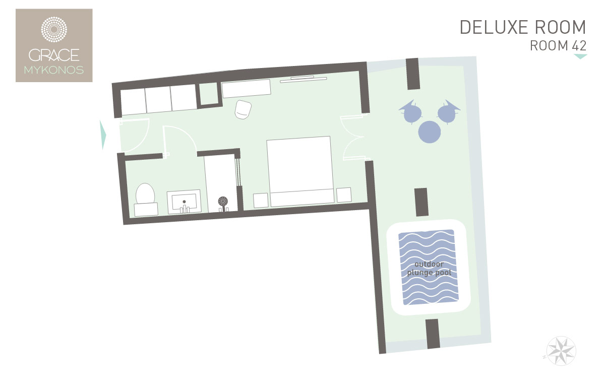 План Deluxe Room with Plunge Pool 2