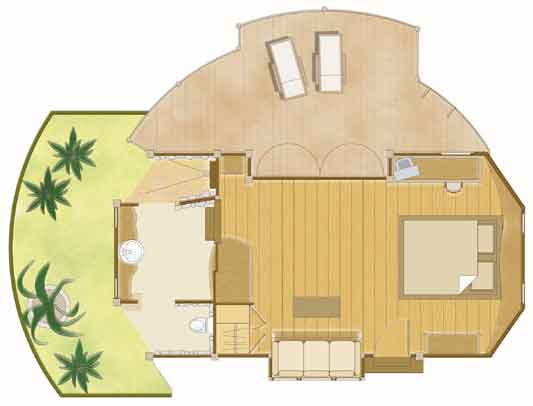 План номера Beach Bungalow