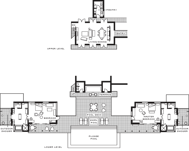 План Two-Bedroom Ocean-View Suite