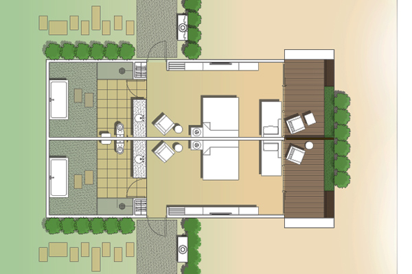 План Beach Family Villa