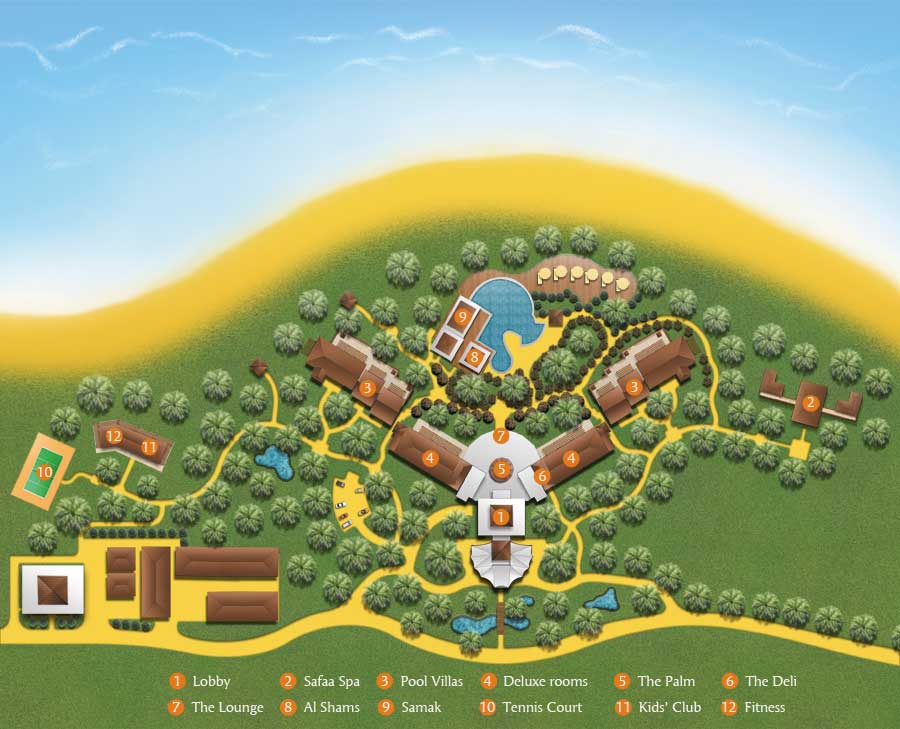 План отеля Desert Islands Resort & Spa